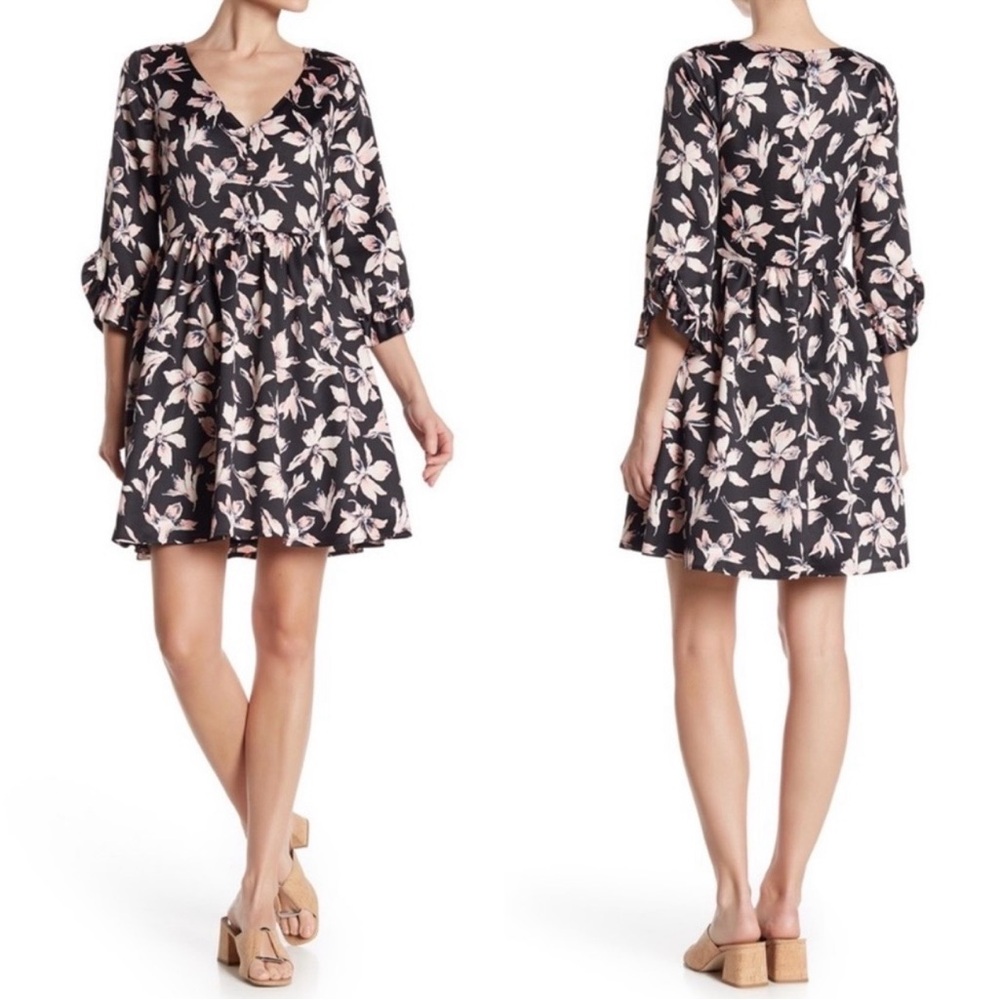 MADEWELL Moonblossom Ruffle Sleeve Pink Orchid Dress - Picture 2 of 5